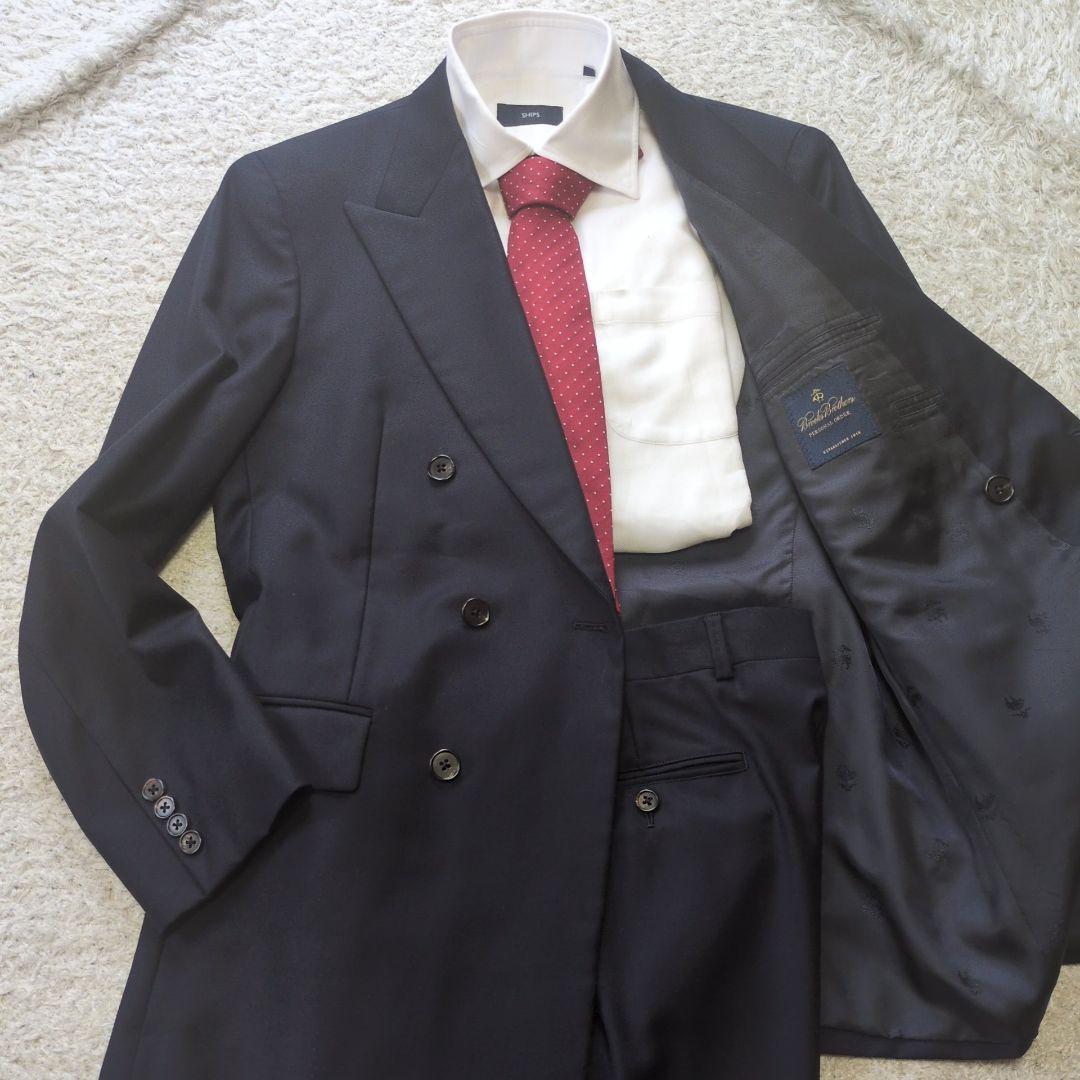 値下げ中10-41【美品】BROOKS BROTHERSダブルスーツカノニコ生地