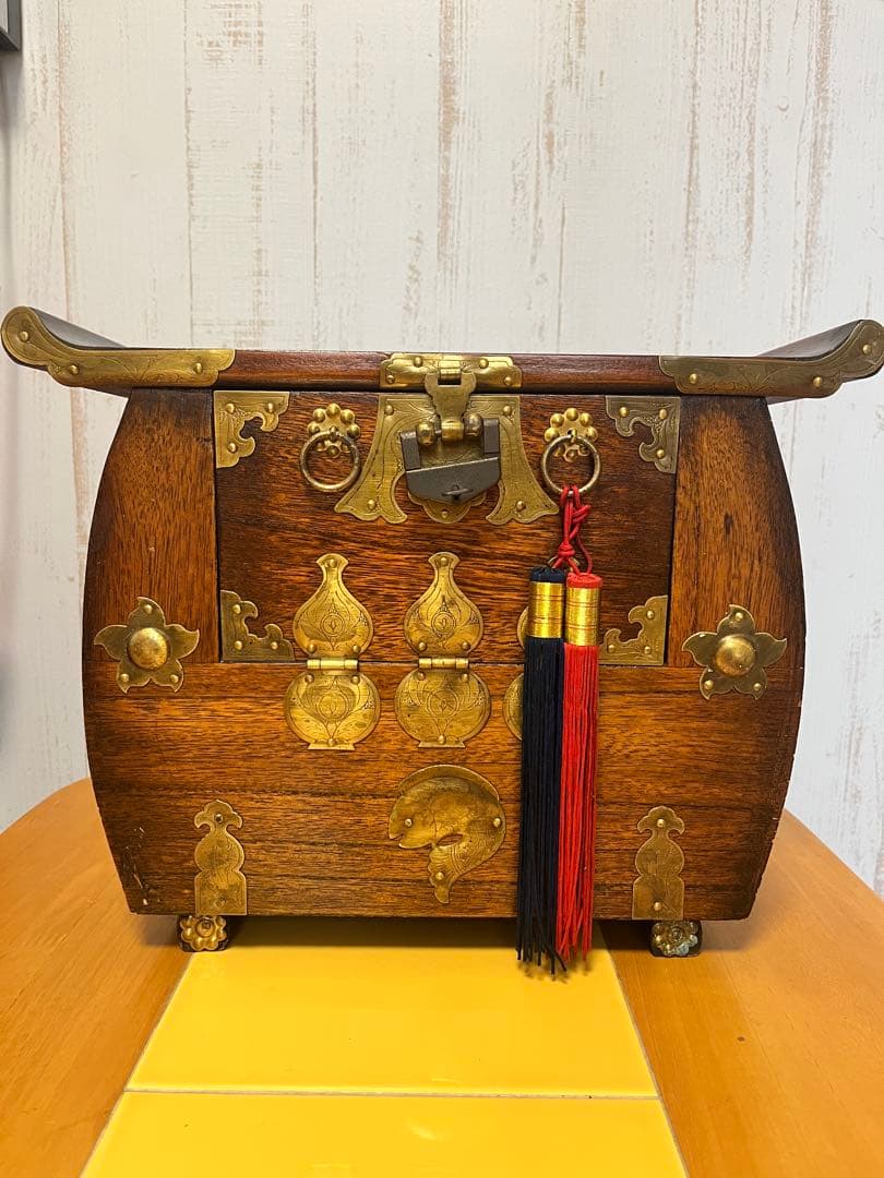 李朝家具　アンティーク　バンダジ　韓国　キャビネット　骨董 　ヴィンテージ