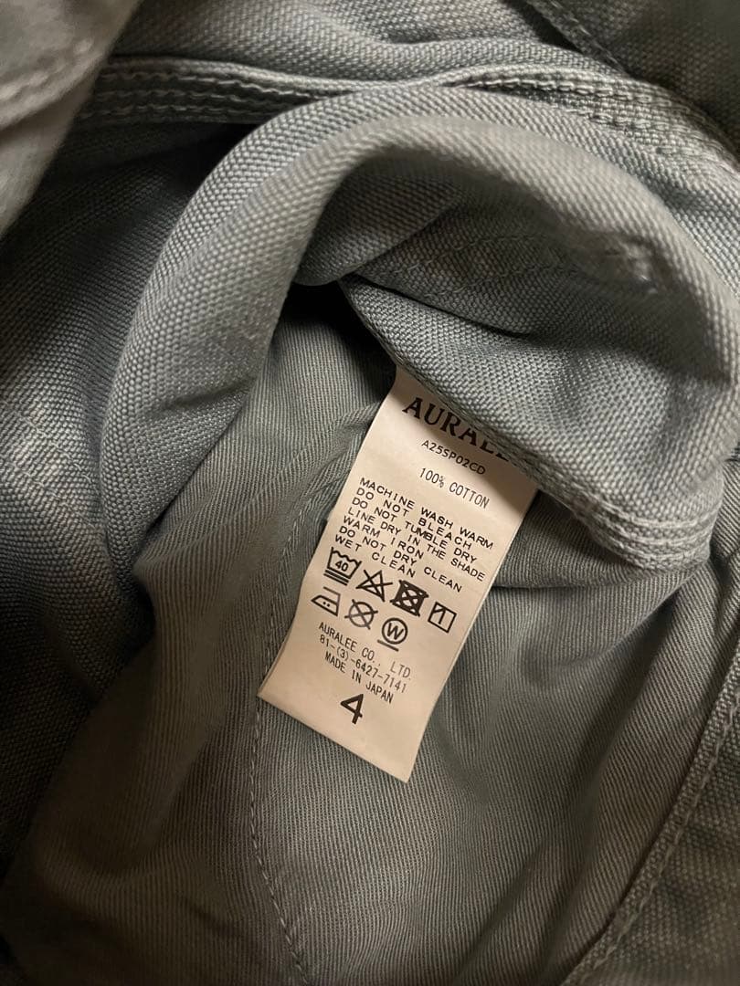 パンツ auralee 25ss cotton organic duck pants