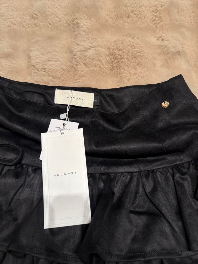 【残り1点】andmary Mel gather skirt black S