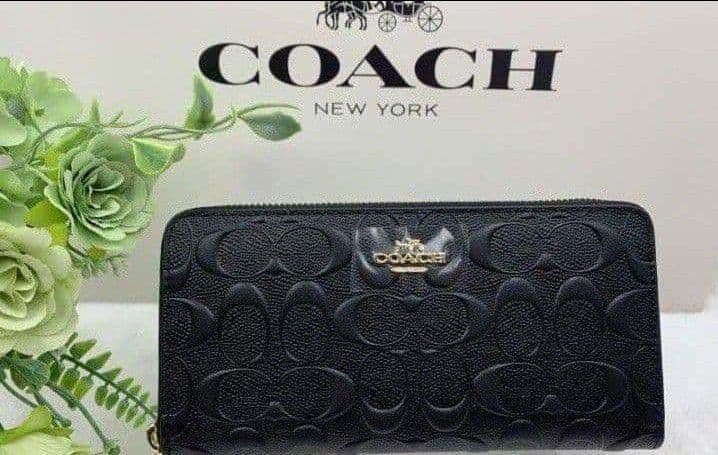 新品未使用コーチ長財布ブラックシグネチャーメンズレディース送料無料即日発送