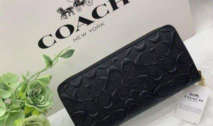 新品未使用コーチ長財布ブラックシグネチャーメンズレディース送料無料即日発送