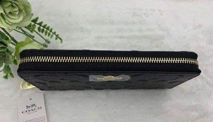新品未使用コーチ長財布ブラックシグネチャーメンズレディース送料無料即日発送