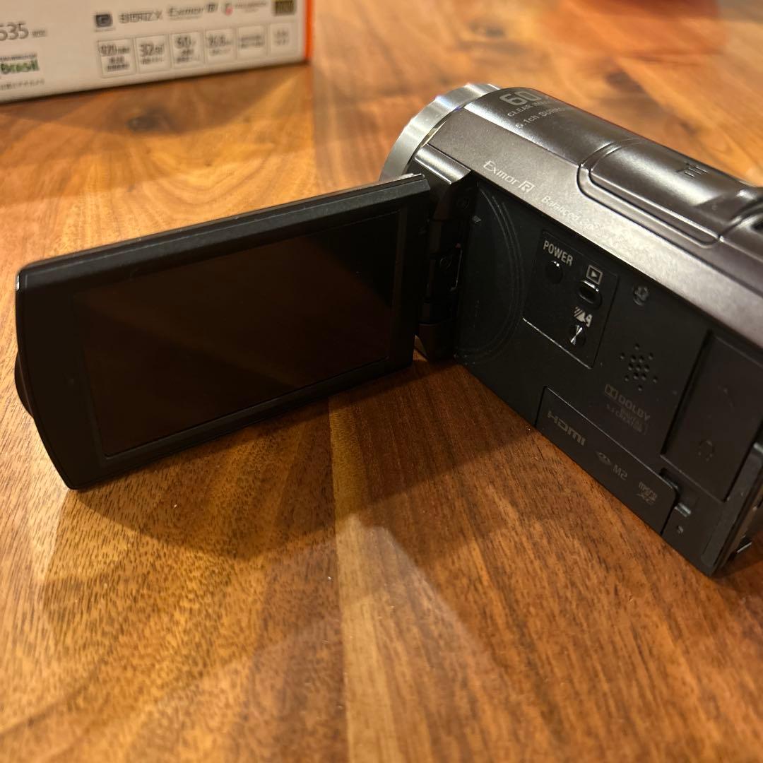 【訳あり】SONY HDR-CX535 ビデオカメラ ボルドーブラウン