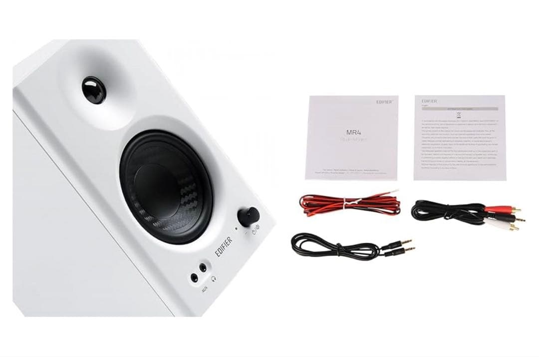 Edifier MR4 ホワイト+ MOGAMI2534 RCAケーブル