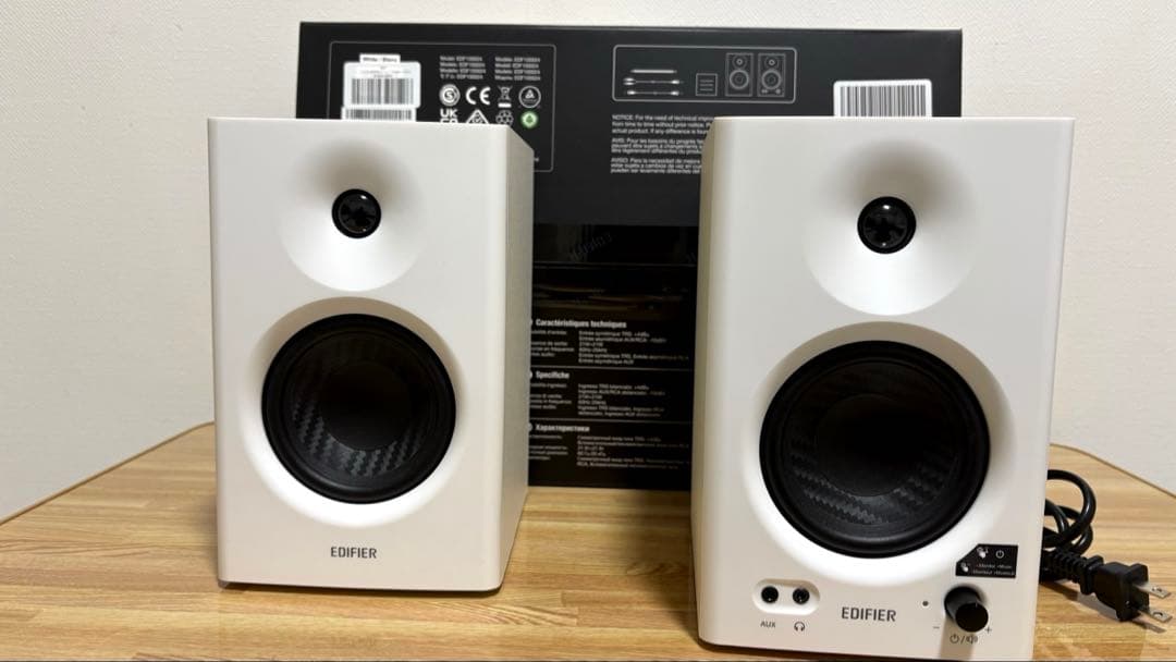 Edifier MR4 ホワイト+ MOGAMI2534 RCAケーブル