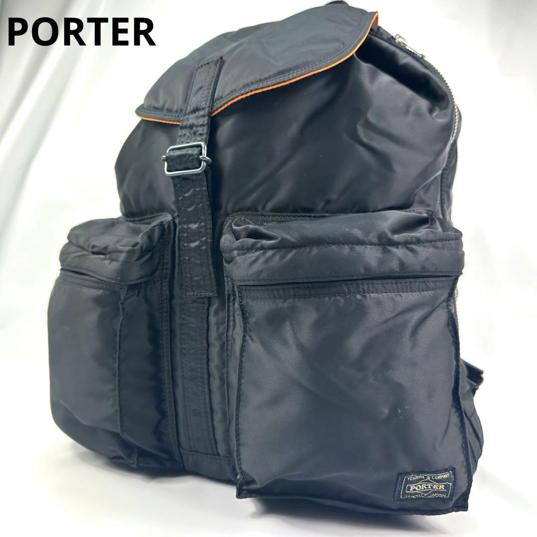 【美品】 PORTER ポーター タンカー リュック バックパック 黒 大容量