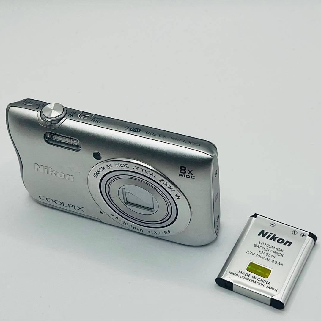 Nikon COOLPIX S3700 コンパクトデジタルカメラ シルバー