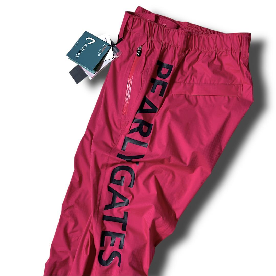 2 定26,400円 パーリーゲイツ AQUAX 防水 ビッグロゴ レインパンツ