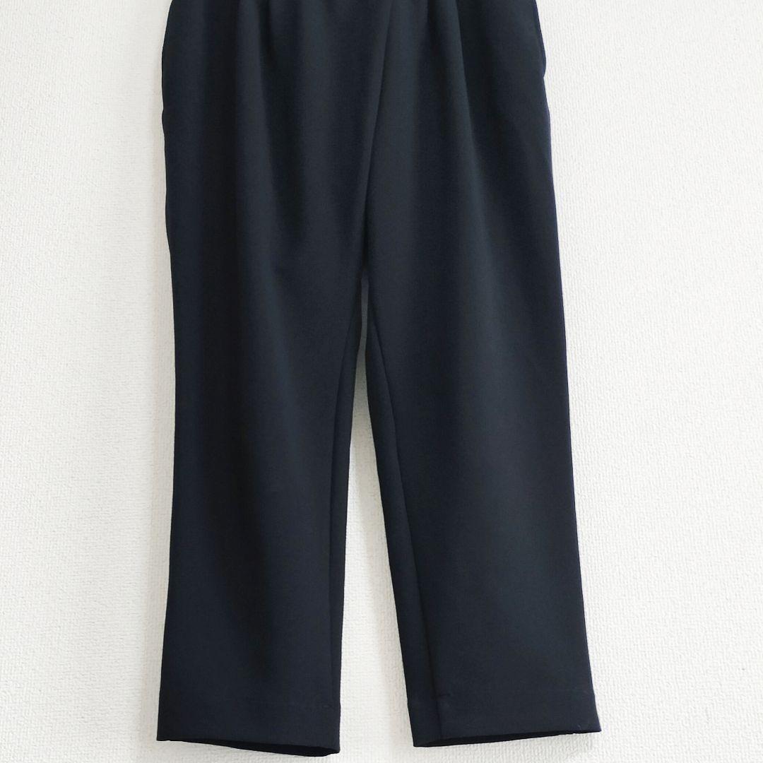美品 TRAVAIL MANUEL ダブルクロス 2タックパンツ M 黒
