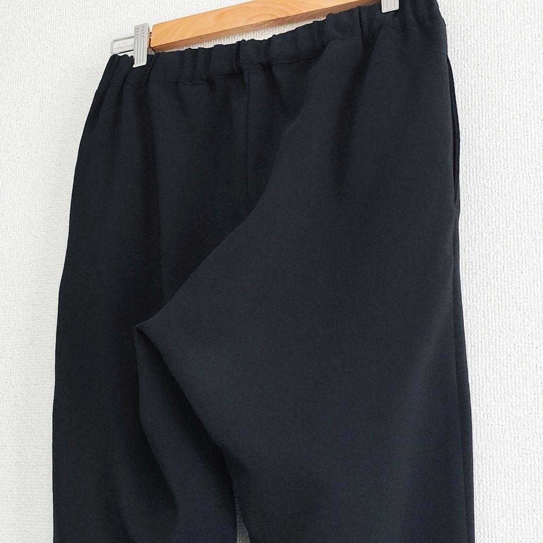 美品 TRAVAIL MANUEL ダブルクロス 2タックパンツ M 黒