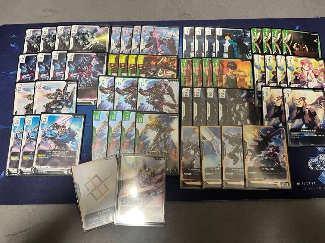 ガンダムカード　緑白ウイング　デッキ