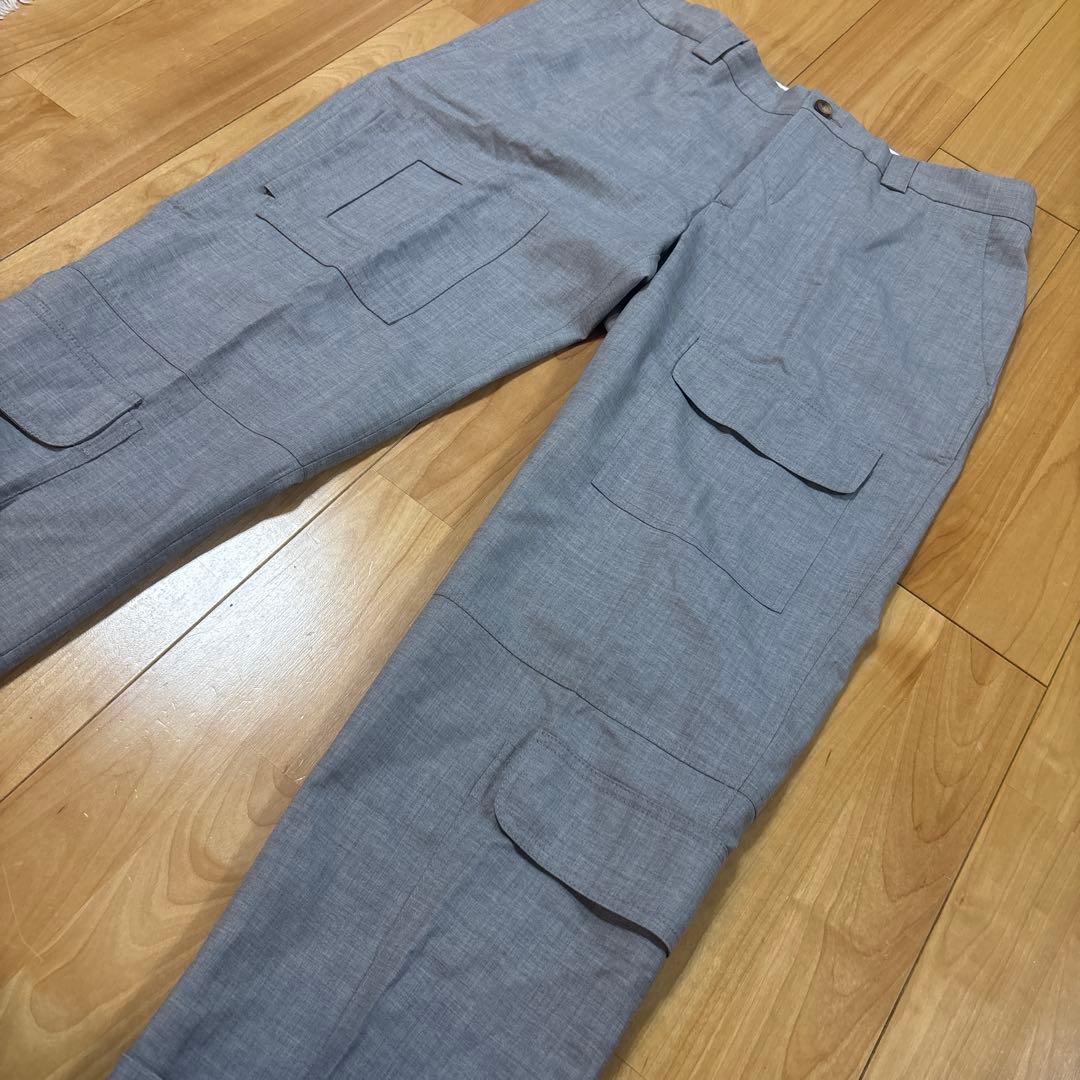 名作【ブルネロクチネリ】アビエイター カーゴ ウールパンツ メンズ　グレー