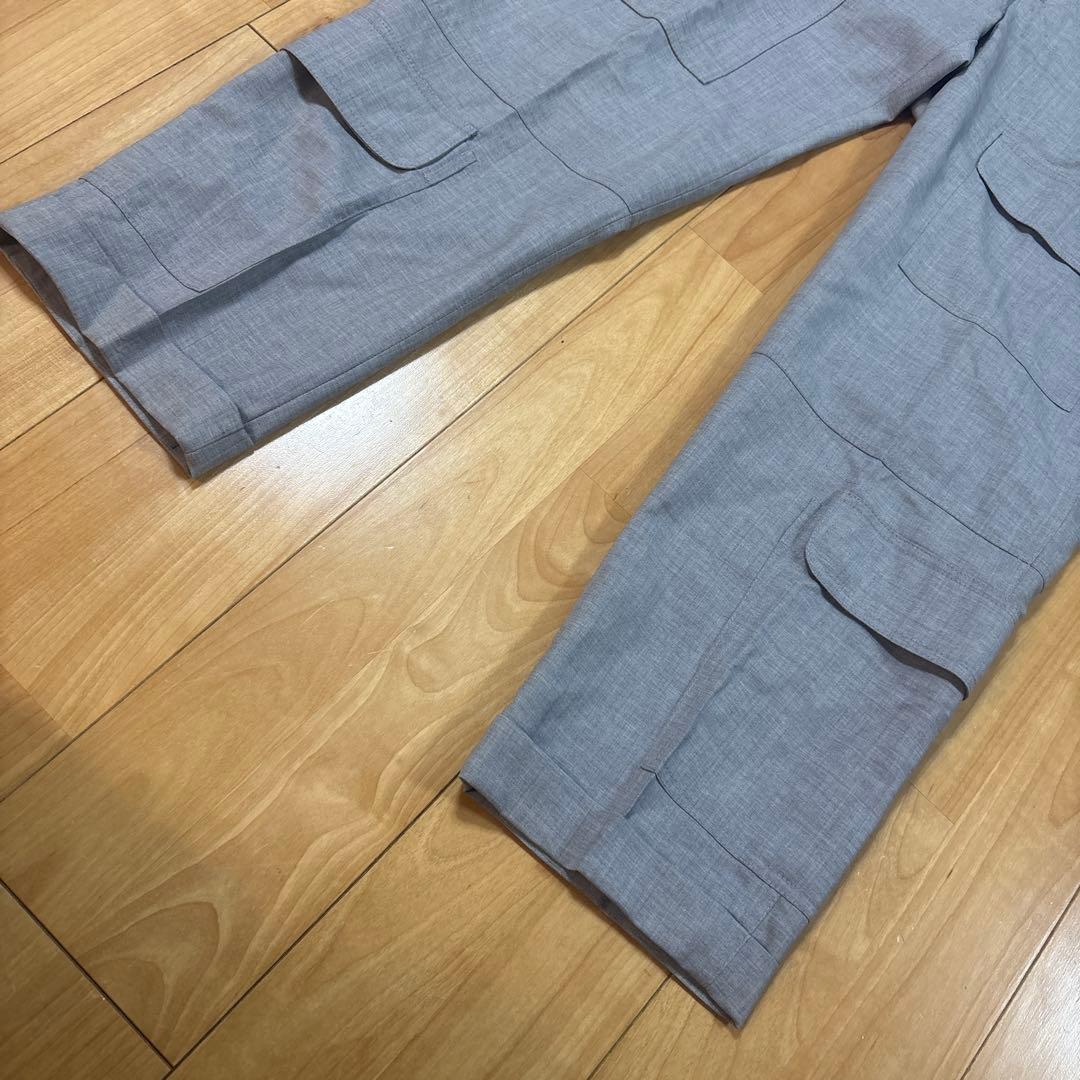 名作【ブルネロクチネリ】アビエイター カーゴ ウールパンツ メンズ　グレー