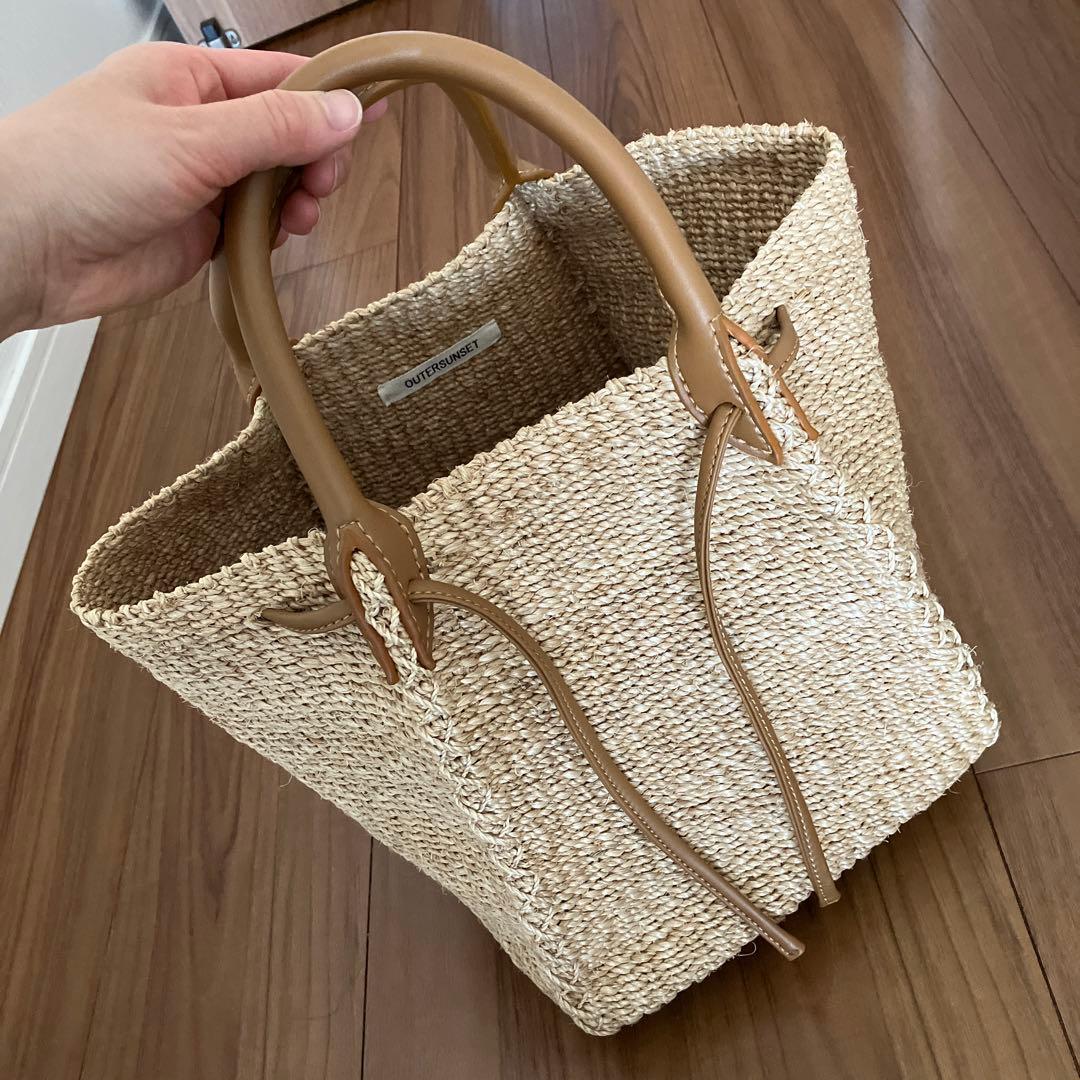 あみ。値下げ！カゴバッグ　アウターサンセット