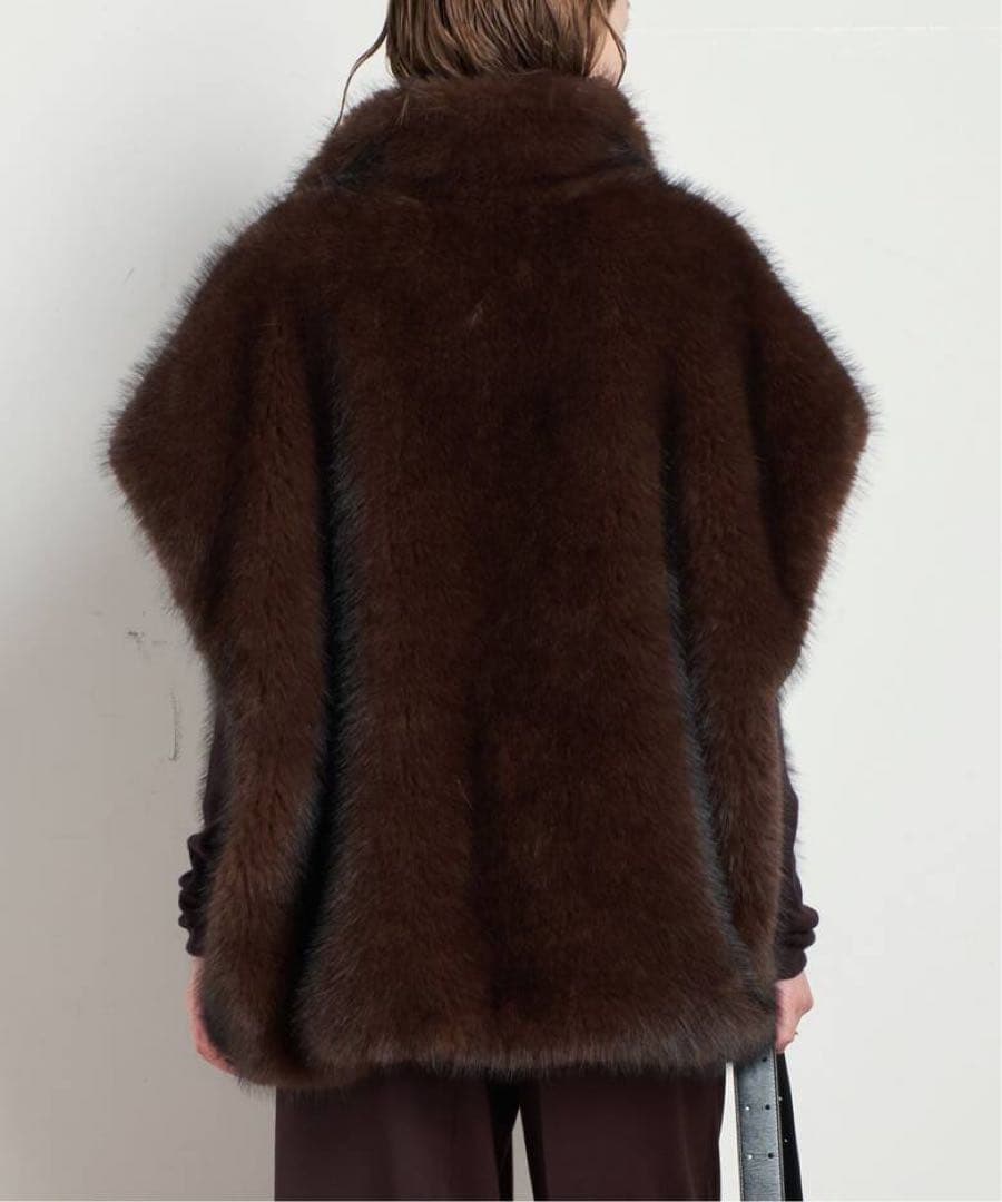 AP STUDIO シャギーベスト　ブラウン