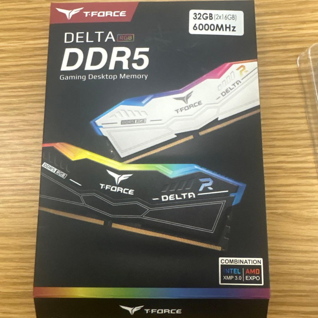 メモリー T-FORCE DELTA RGB DDR5 32GB 6000MHz