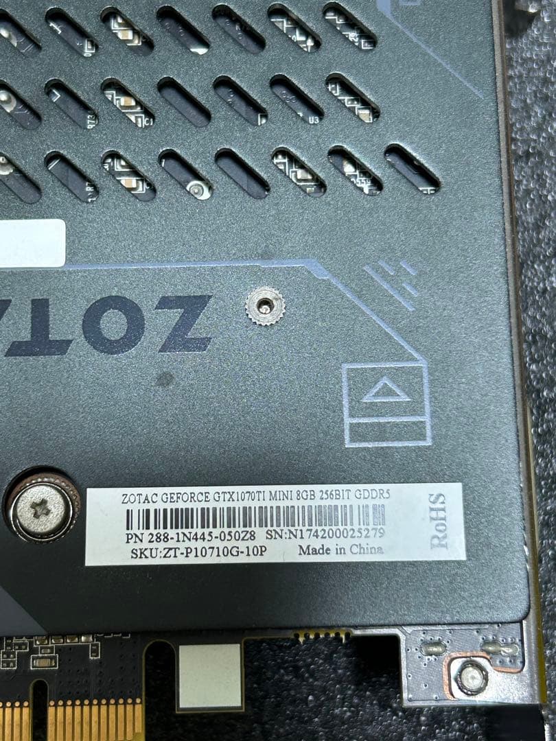 Zotac GTX1070ti 8GB ゲーミングPC グラフィックボード