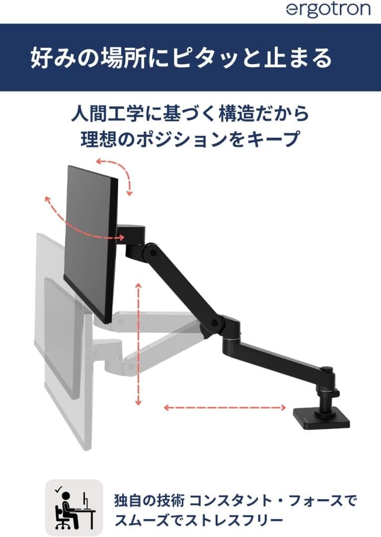 №095 新品 ERGOTRON エルゴトロン LX Pro モニターアーム