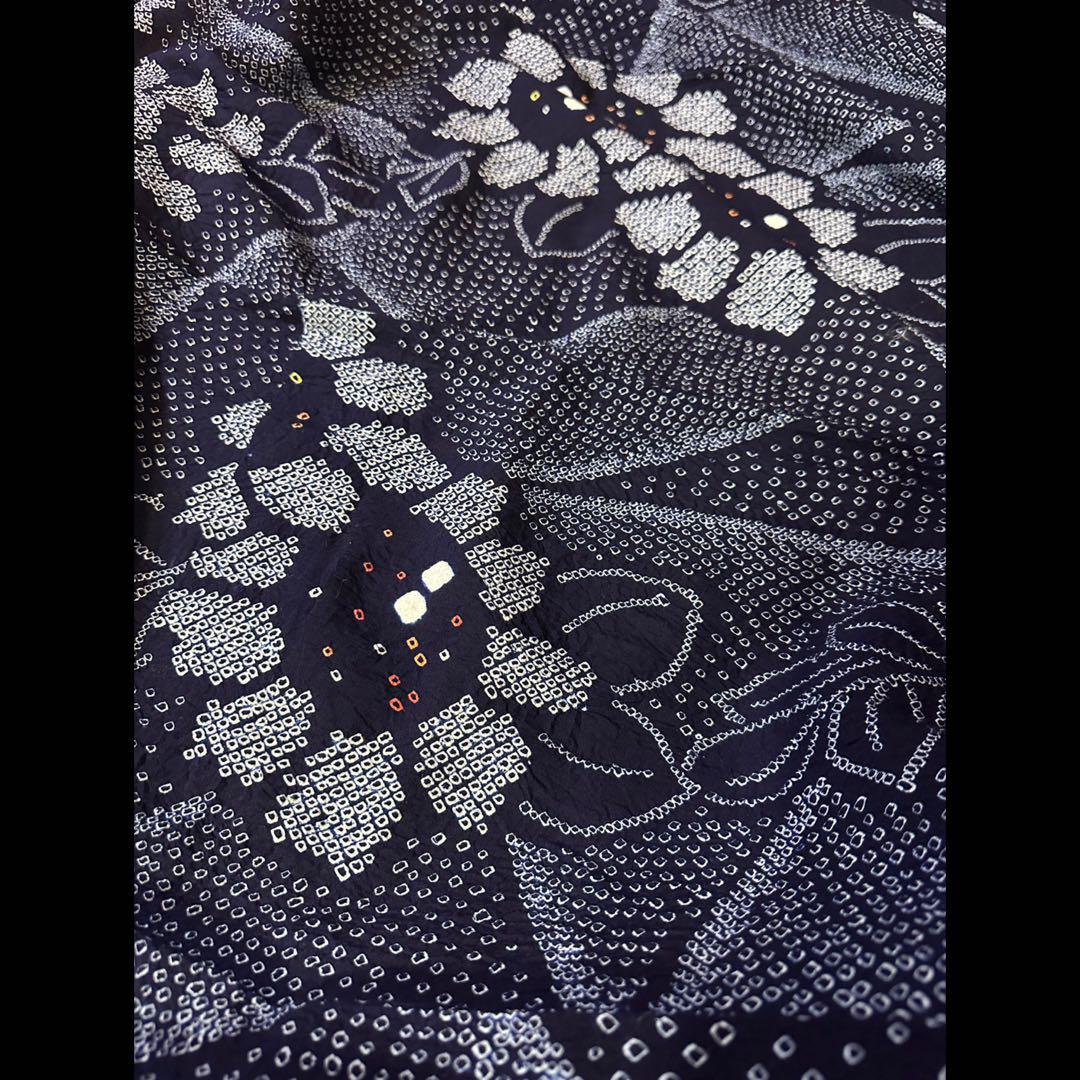 希少サイズ❣️身幅大❣️トールサイズ‼️新品✨有松鳴海絞り浴衣　藍染