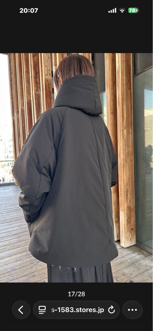 中綿 ボリューム フード ブルゾン