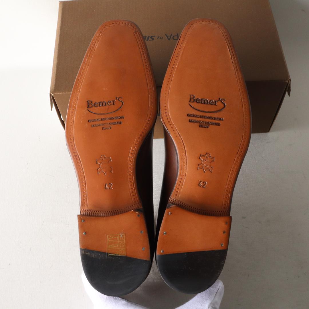 未使用Bemer'sベーメルズ　ブラウンドレスシューズ42 ステファノベーメル社