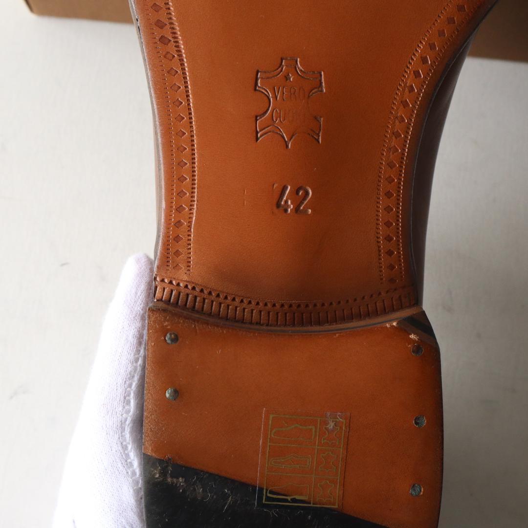 未使用Bemer'sベーメルズ　ブラウンドレスシューズ42 ステファノベーメル社