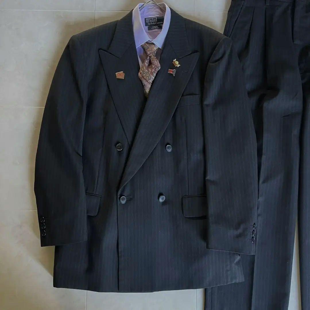 豪華5点セットアップ ダブルブレストスーツ シャツ ネクタイ ピンズ 成人式