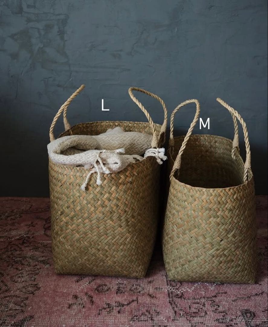 水草(カチュー)ピクニックバッグ トートバッグ　Lサイズ