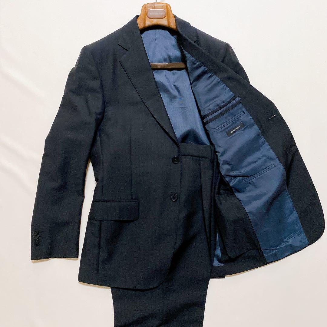 極美品 エルメネジルドゼニア スミズーラ TROFEO スーツ ブラック 46c