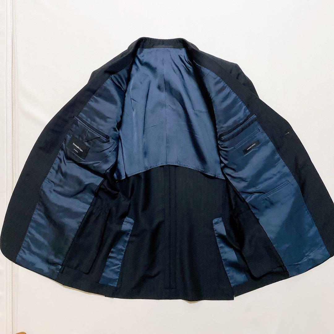 極美品 エルメネジルドゼニア スミズーラ TROFEO スーツ ブラック 46c