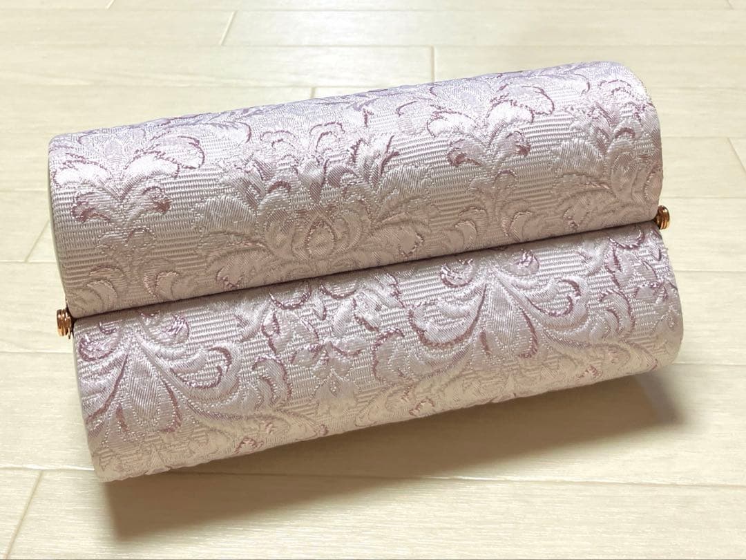 《美品》草履バッグセット　ふくれ織　ジャガード　ローブデコルテ調　成人式