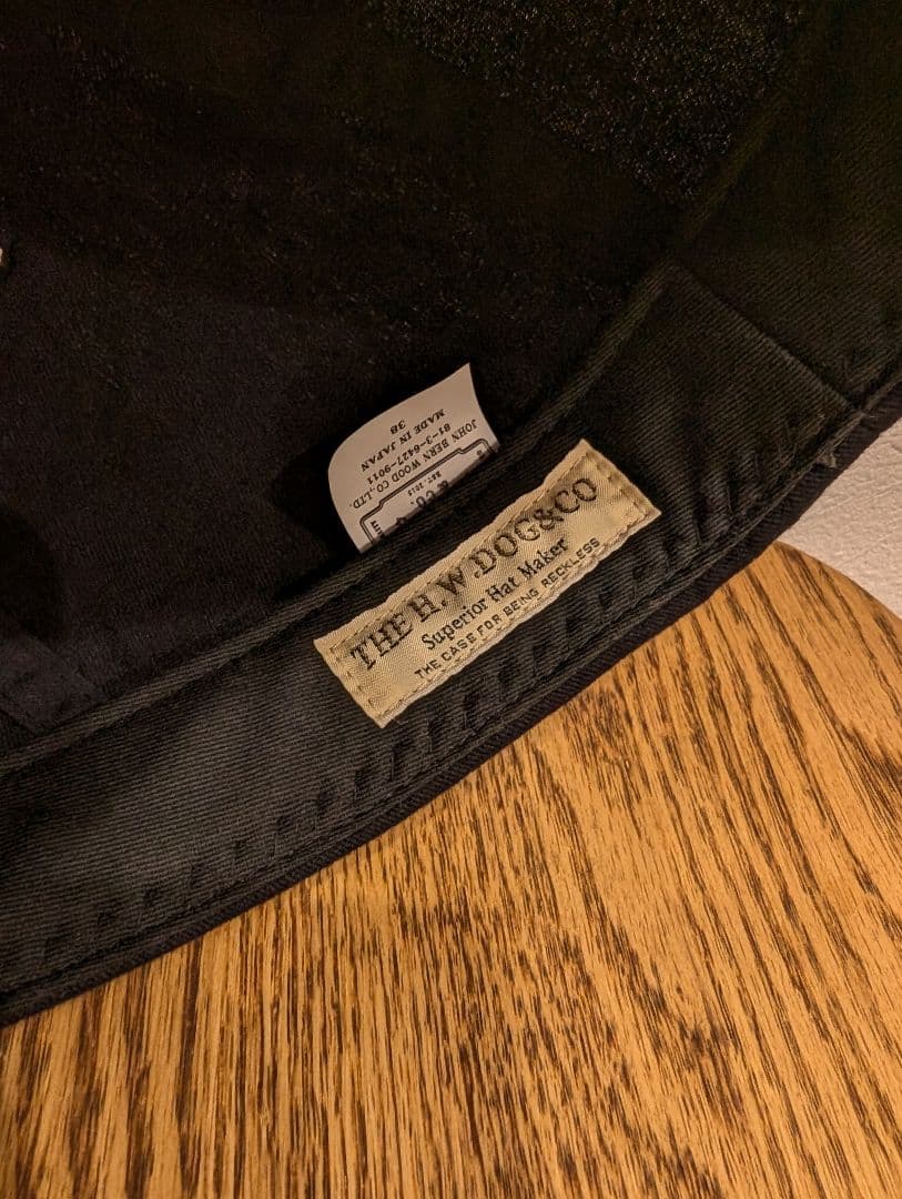 【未使用】THE.H.W.DOG&CO キャスケット コットンリネン ブラック