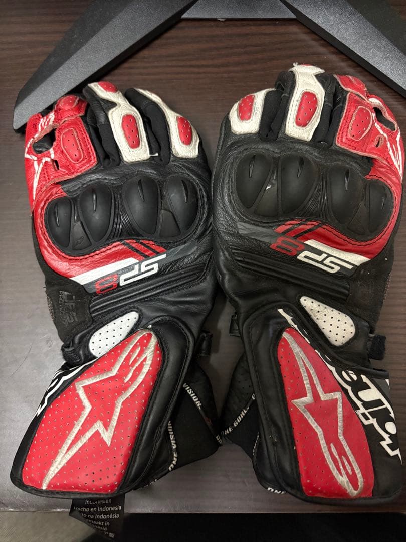 Alpinestars SP-8 LEATHER SP8グローブ 赤/黒
