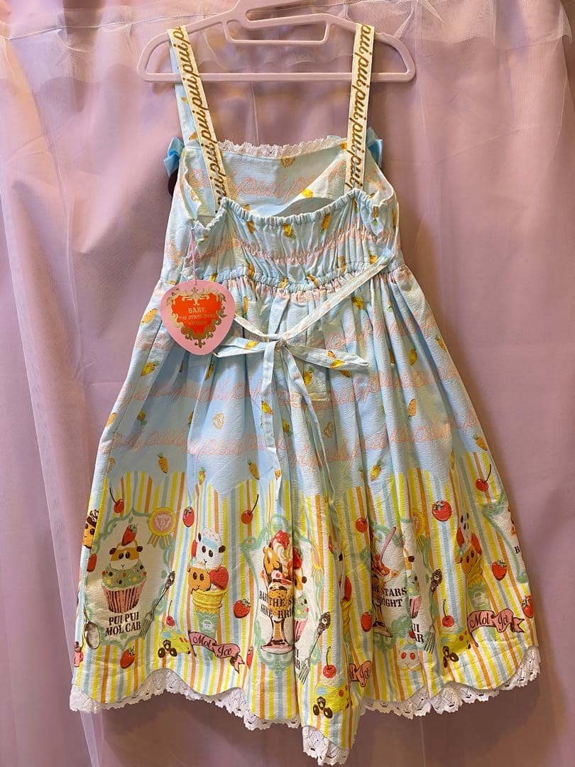 PUIPUIモルカー柄　ベビードールジャンパースカート