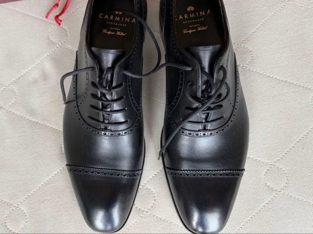 新品同 CARMINE カルミナ レザー ドレスシューズ 7 1/2 クロケット