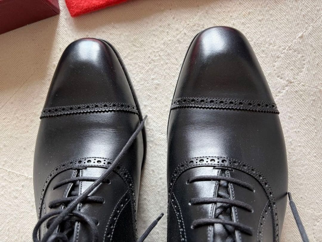 新品同 CARMINE カルミナ レザー ドレスシューズ 7 1/2 クロケット