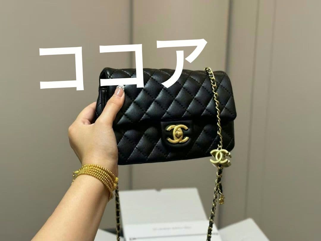 VIP限定 MAKE UP CHANEL ブラックレザー ショルダーバッグ