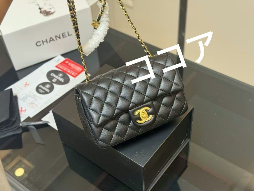 VIP限定 MAKE UP CHANEL ブラックレザー ショルダーバッグ