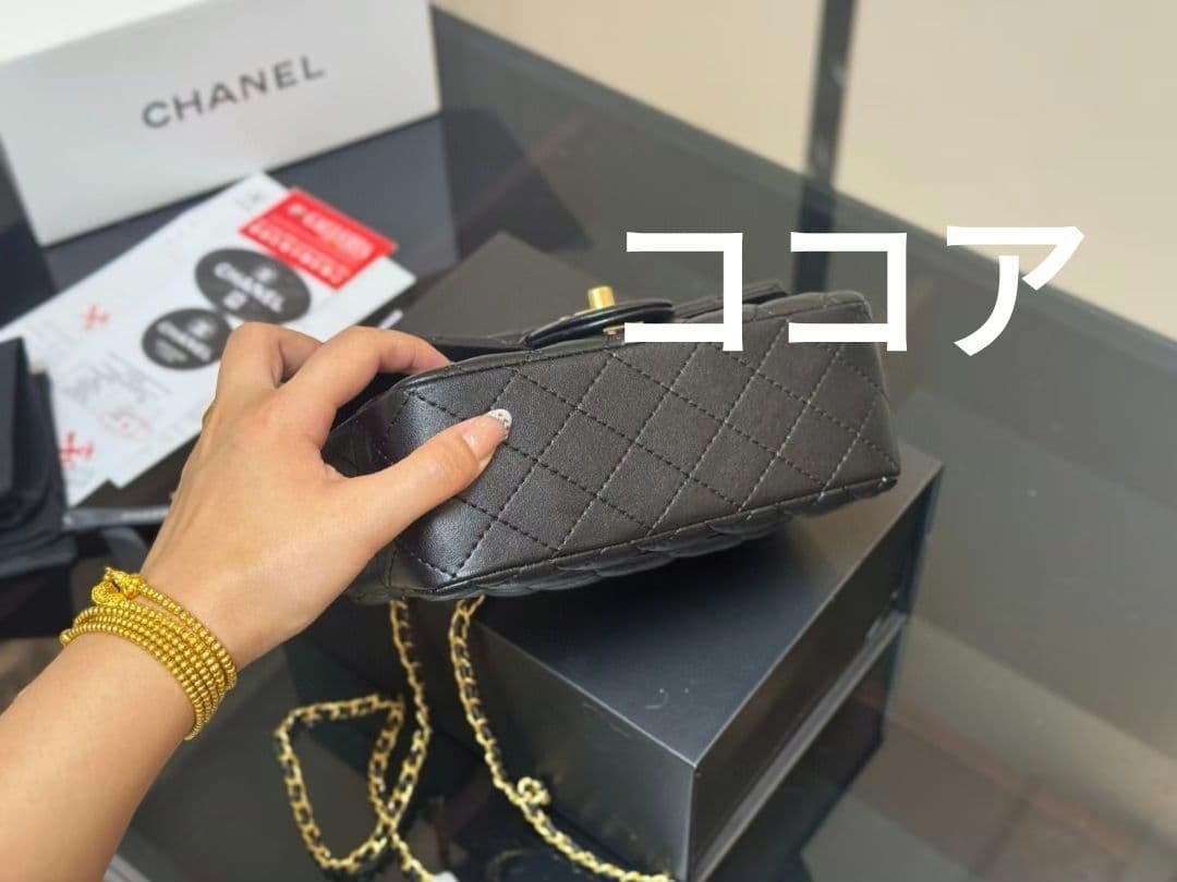 VIP限定 MAKE UP CHANEL ブラックレザー ショルダーバッグ