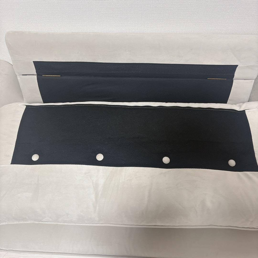 ニトリ　コンパクトソファ　コンパクト　ソファ　ライトグレー　ホワイト　二人掛け