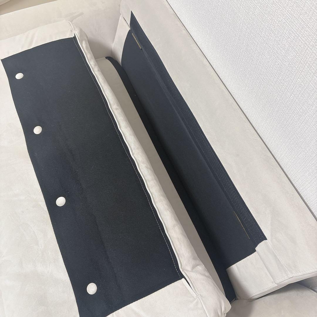 ニトリ　コンパクトソファ　コンパクト　ソファ　ライトグレー　ホワイト　二人掛け