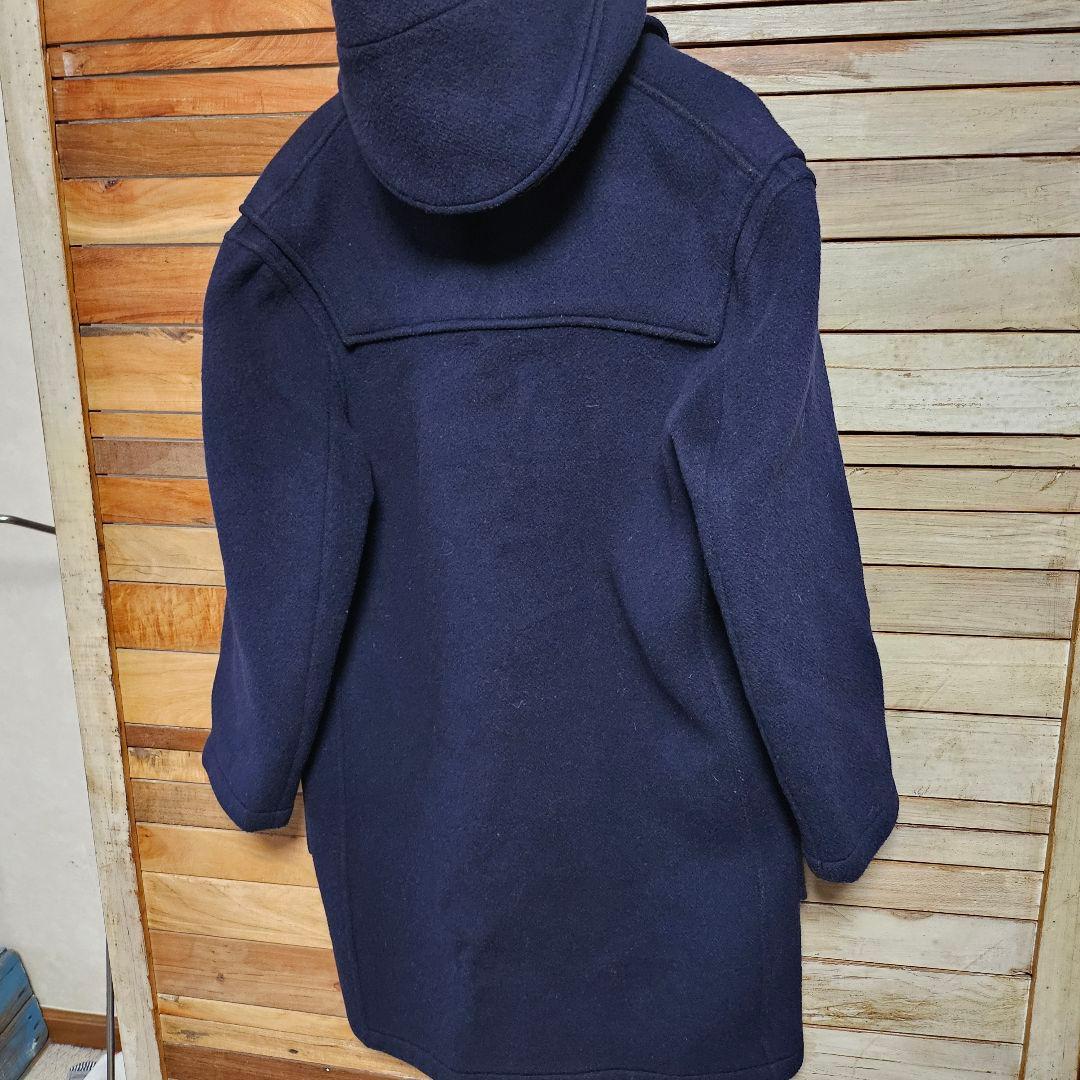 グローバーオール ダッフルコートイギリス製 ネイビー 裏地チェック XL程