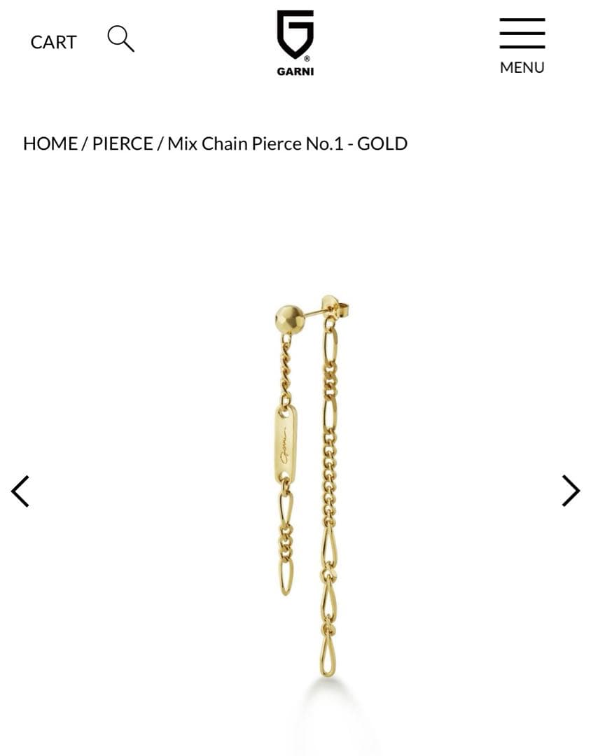 GARNI 八木勇征着用ピアスMix Chain Pierce No.1 セット