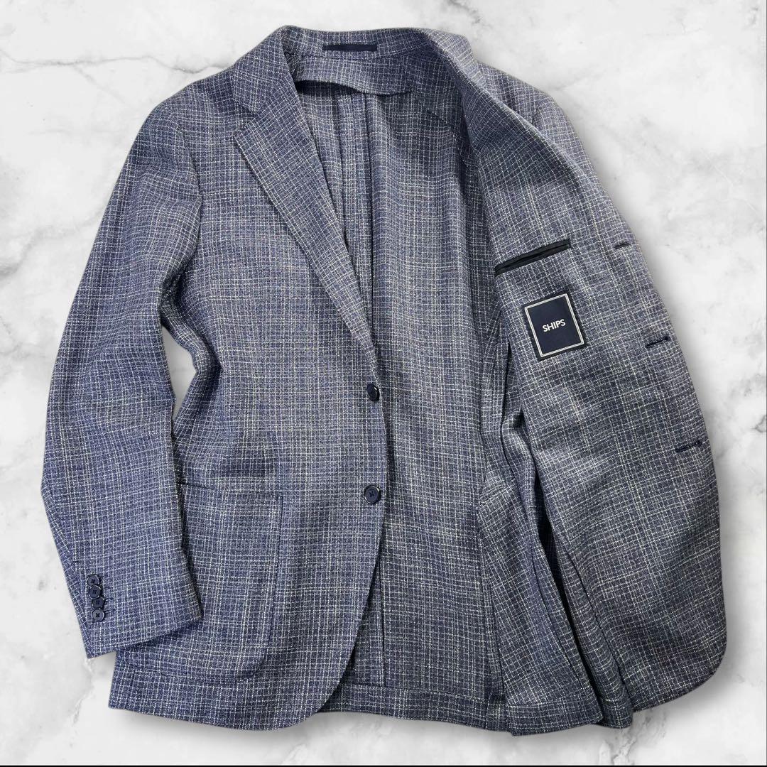 新品同様 SHIPS×Loro Piana 3B段返 テーラードジャケット 46
