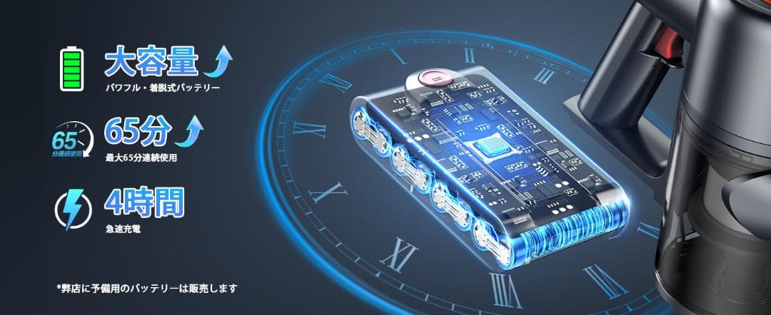 ★Bivark コードレス掃除機 バッテリー2つ付き 状態良し 付属品完備