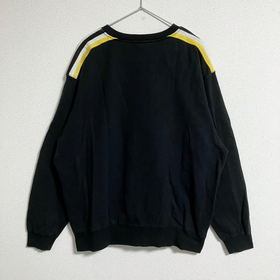 old adidas アディダス 90s スウェット 刺繍ロゴ L ブラック