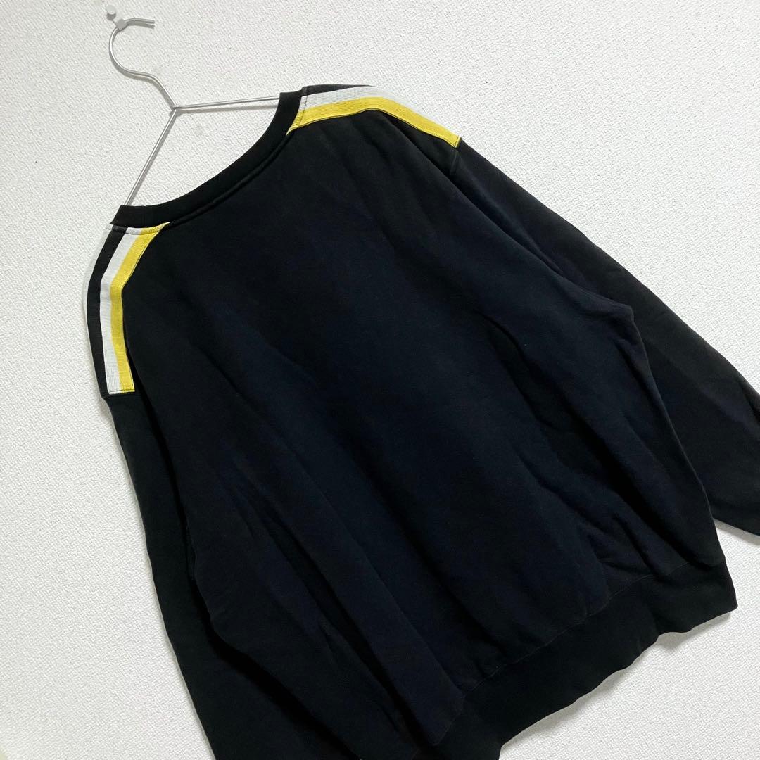 old adidas アディダス 90s スウェット 刺繍ロゴ L ブラック