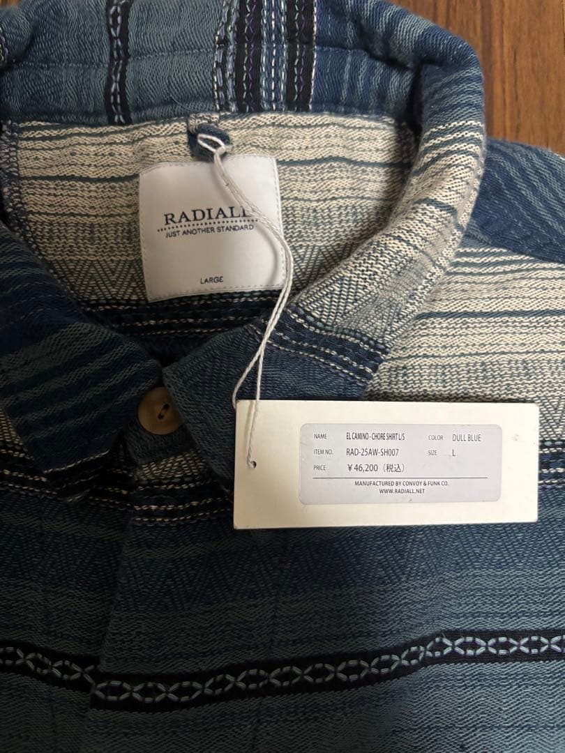 新作 RADIALL ELCAMINO - CHORESHIRT L/S 新品L