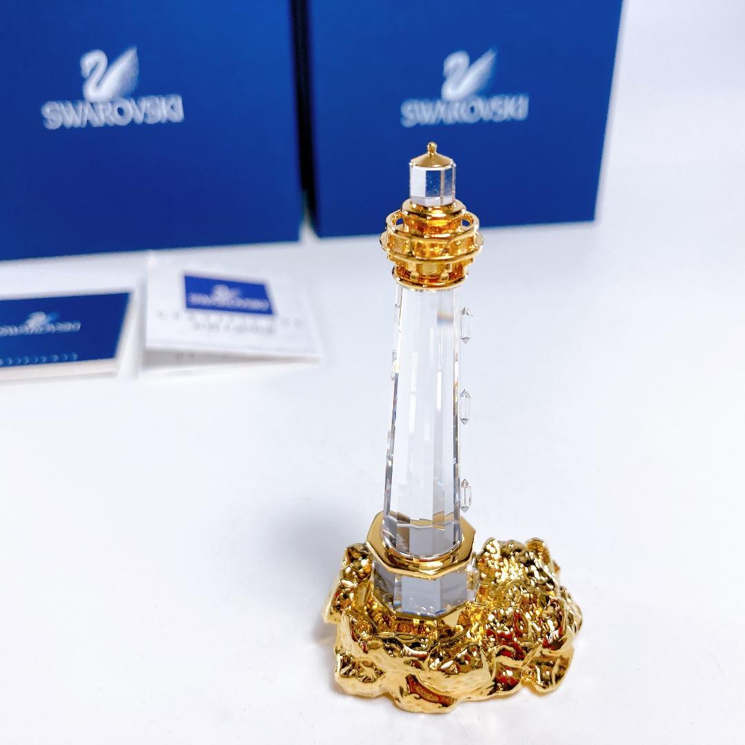 希少 廃盤 スワロフスキー Swarovski 灯台 置物　|4110|